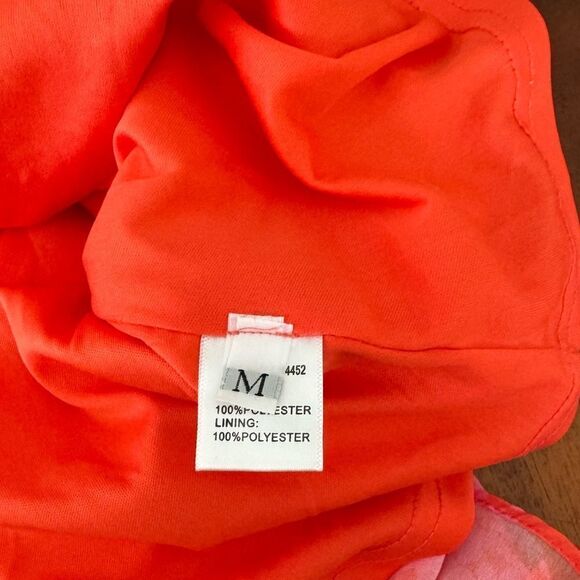 ROBERTSON + RODEO CANDY SHOP POPPY PINK FLORAL SURPLICE RUFFLE DRESS sz M - Picture 8 of 15